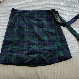 J.Crew plaid wrap skirt